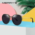 Женские солнцезащитные очки с поляризацией MERRYS, дизайнерские трендовые солнечные очки для женщин, с защитой UV400, S6285, 2019