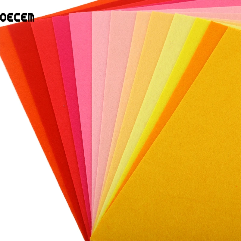 30X30CM 40 Colors Mixed Polyester Felt Fabric Bundle Sewing Nonwoven 1 MM Thickness For DIY Handmade Crafts Kids Toy|thick felt fabric|thick