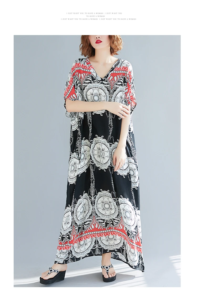 Платья для женщин размера плюс, в стиле бохо, 4XL, 5XL, 6XL, летний сарафан, большой размер, винтажное Хлопковое платье макси, женское платье, рукав летучая мышь, Vestido