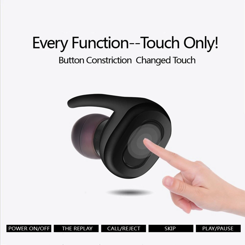 TWS Мини Bluetooth наушники с микрофоном беспроводные 3D стерео гарнитура Громкая связь