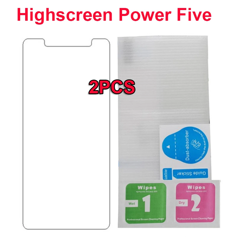 Закаленное стекло для Highscreen Power Five 2 шт. защитная пленка экрана 5 0 &quotpelicula de vidro |