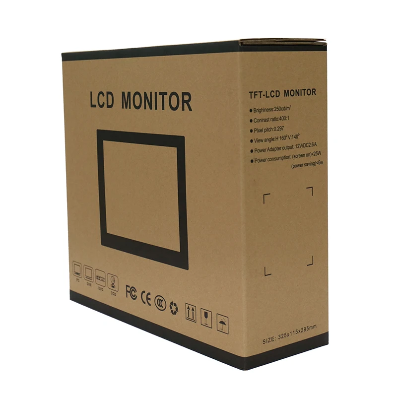 8 дюймовый сенсорный монитор HDMI TFT LCD HD цветной экран 4:3 1024x768 с AV/VGA/HDMI/BNC/USB входом