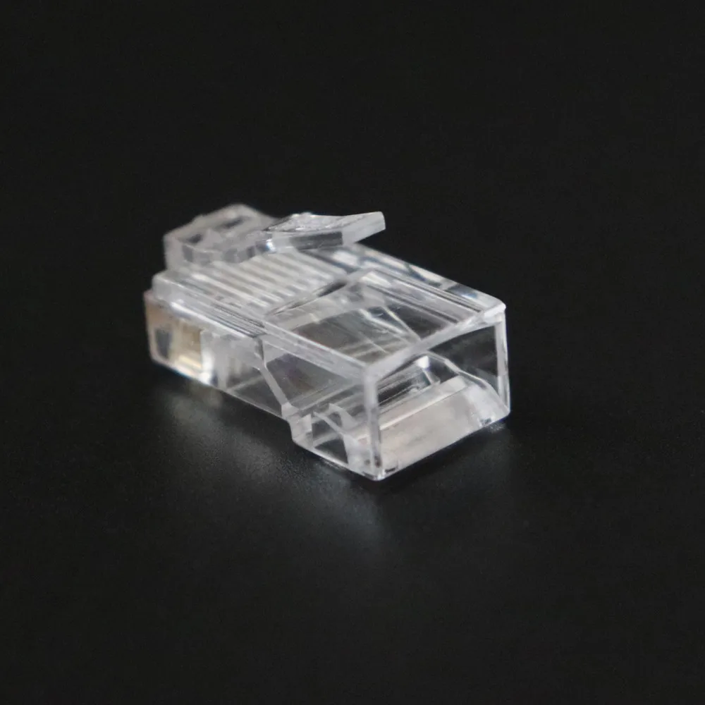 100-Pack RJ45 разъем Cat5E Cat5 обжимной модульный разъем Ethernet сетевой кабель для подключения к сети с украшением в виде кристаллов 8P8C