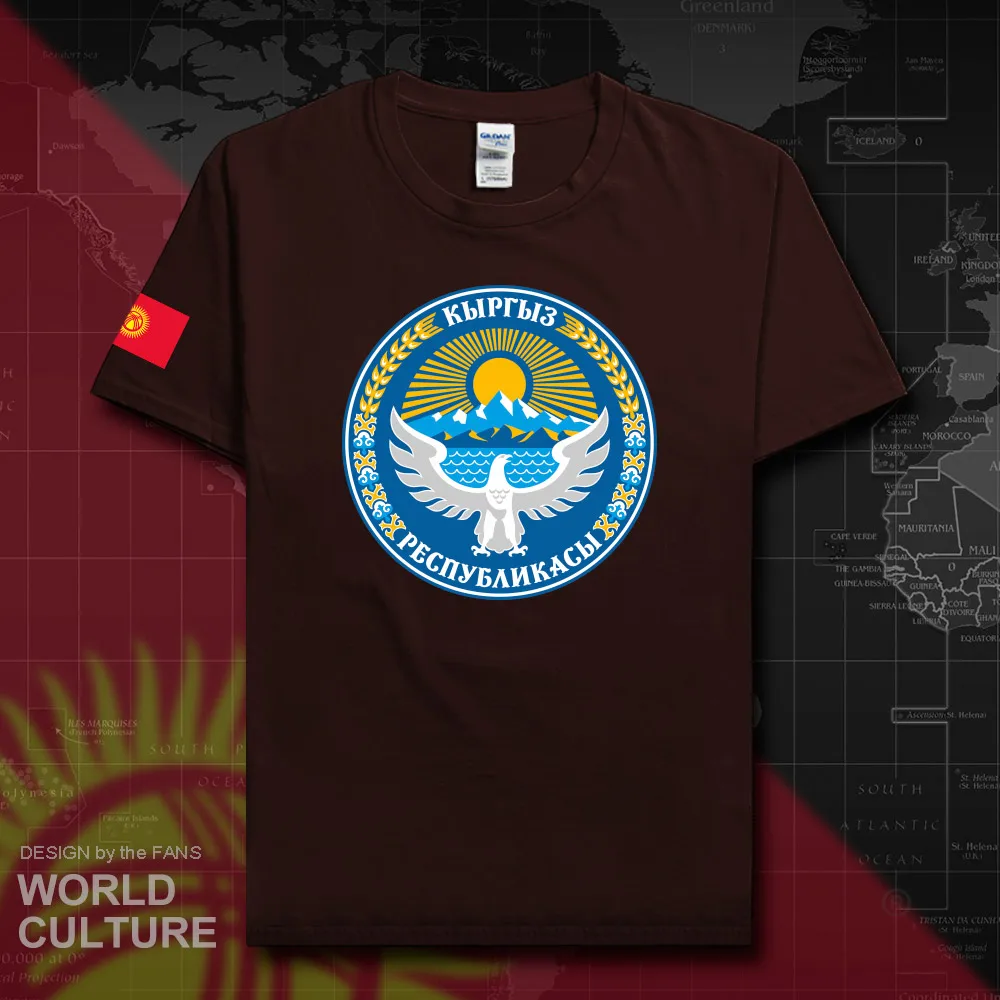 Киргизийская киргизийская футболка мода 2018 с изображением государственной