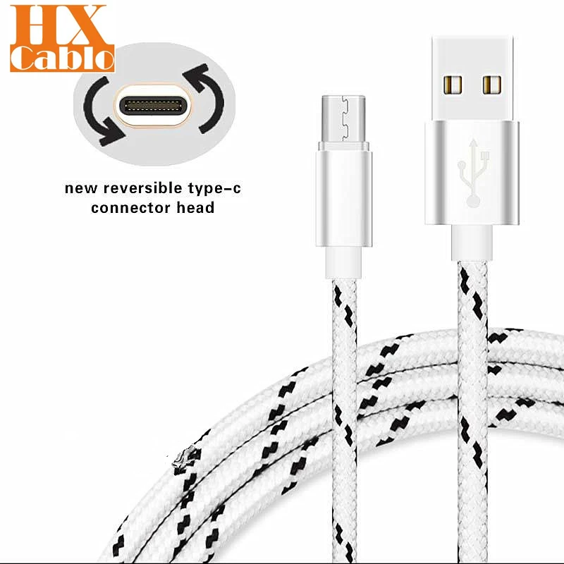 2 м usb type C кабель для быстрой зарядки usb c кабель для передачи данных зарядное устройство для sony Xperia L1 L2 XZ XZ1 XZ2 Premium X Compact XA1 Plus XA2 Ultra - Цвет: Белый