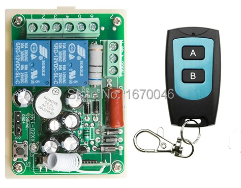 

New AC 220V 2 CH 2CH RF Wireless Remote Control Switch System teleswitch 1X Transmitter + 1 X Receiver,315/433 MHZ