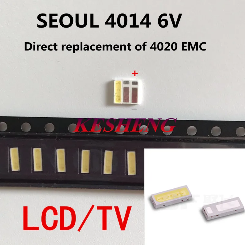 100 шт./партия для Сеульского 4014 SMD СВЕТОДИОДНЫЙ бисер холодный белый 1 Вт 6 в 150мА