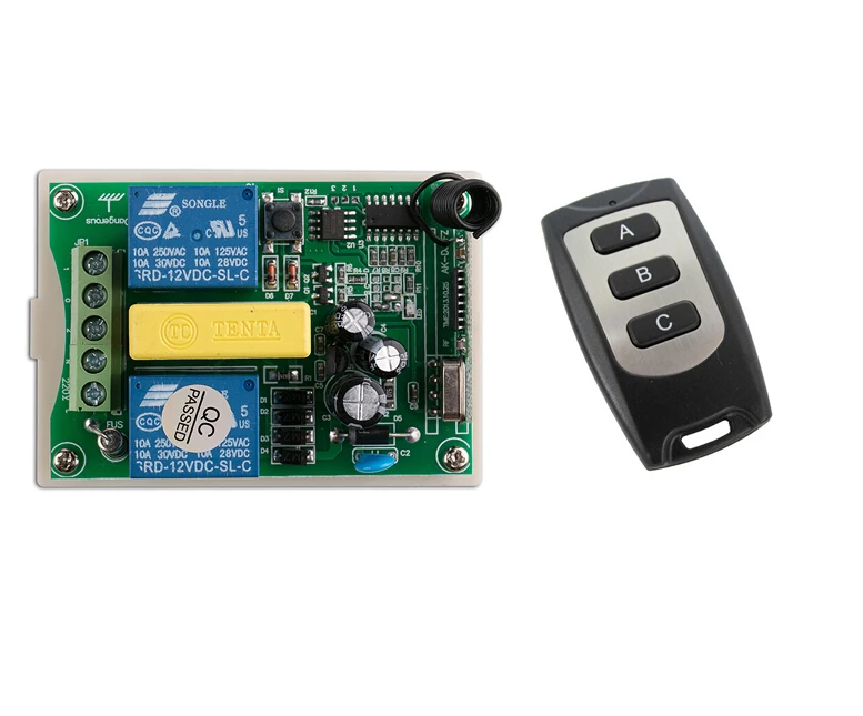 Беспроводной пульт дистанционного управления переменного тока 220 В 2 канала 1