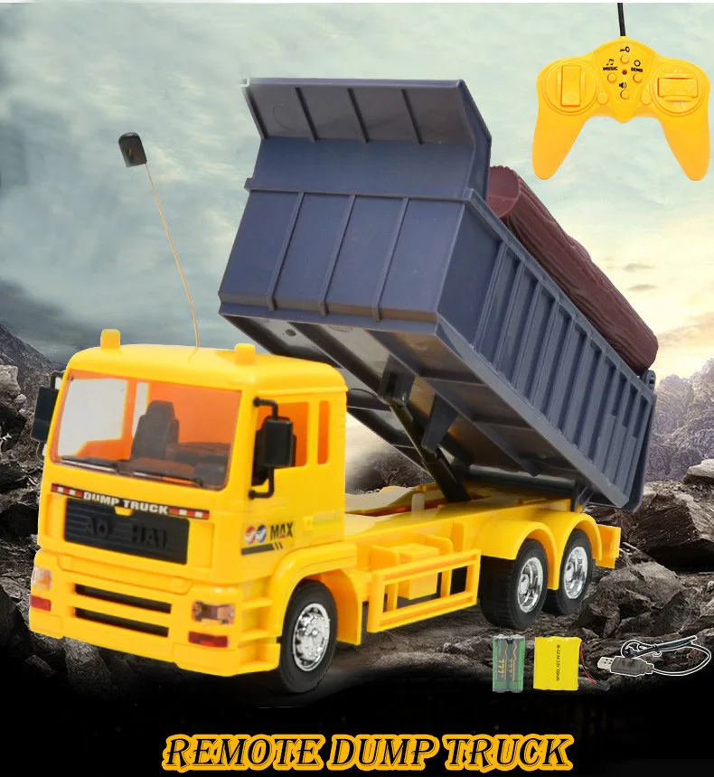 Rc Сплав Инженерная машина автомобиль игрушка для мальчика дистанционное управление гидравлический самосвал машина на радиоуправлении 10CH