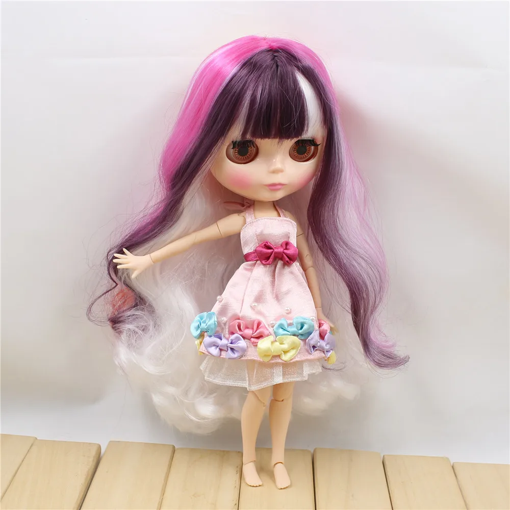 

ICY DBS Blyth Doll 1/6 bjd toy colorful hair joint body shiny face 30cm nude doll