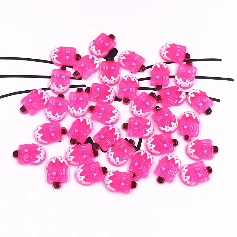 20 шт милый десерт мороженого Кабошон из смолы с плоской задней стороной Kawaii DIY