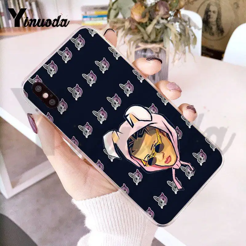 Прозрачный чехол для телефона Yinuoda Bad Bunny Maluma Lil Peep iPhone 8 7 6 6S Plus X 5 5S SE 5C XS XR11 11pro