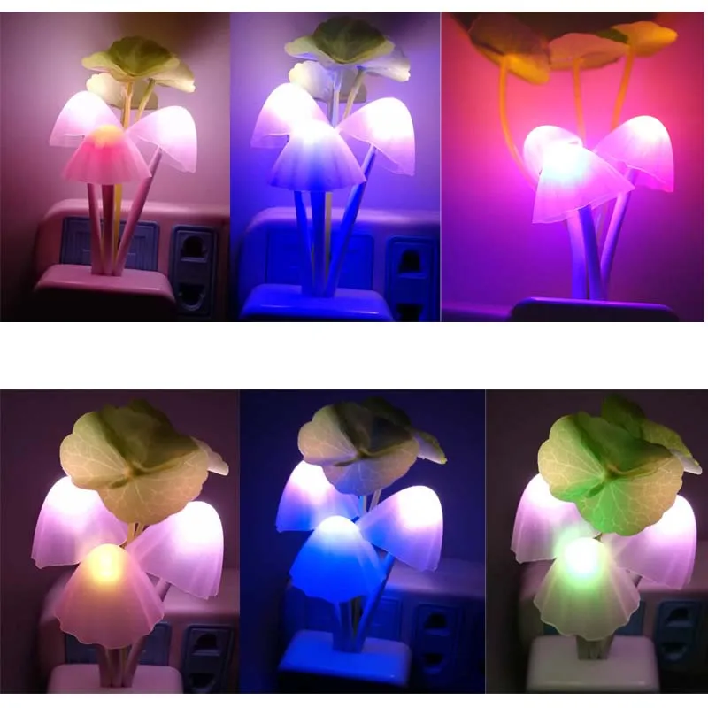 IKVVT Светодиодная лампа ночного света новинка грибной гриб Luminaria штепсельная