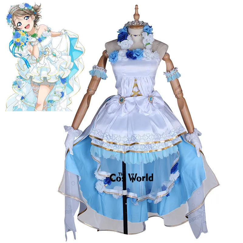 

Милый! Солнечный свет! Aqours Watanabe You свадебное платье наряд Аниме косплей костюмы