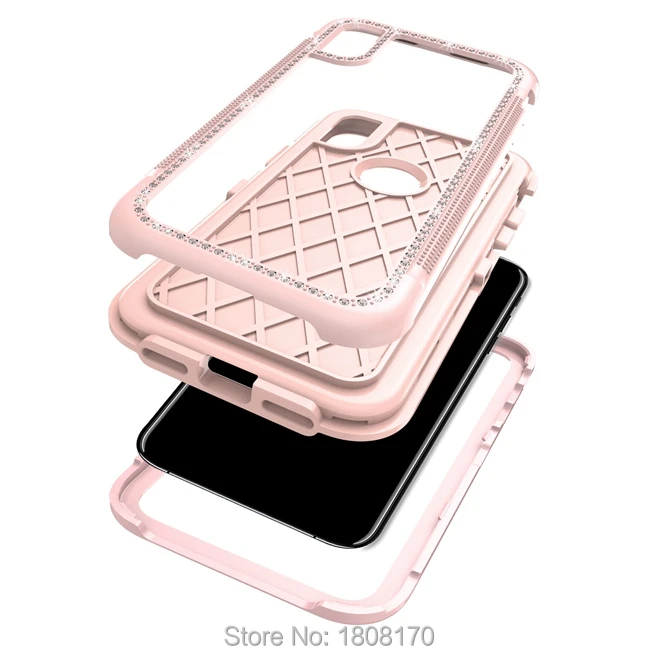 3 в 1 роскошный гибридный защитный мягкий жесткий чехол из ТПУ для Iphone X IphoneX модный