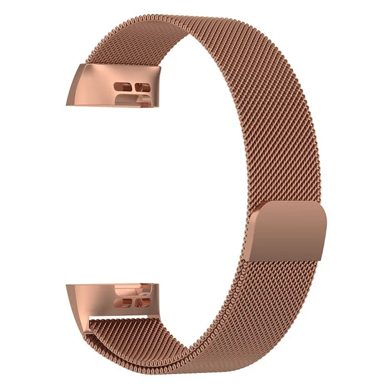 Металлические Магнитные дышащие полосы для Fitbit Charge 3 из нержавеющей стали для женщин и мужчин маленький большой ремешок для спортивных часов браслет часы 9,28