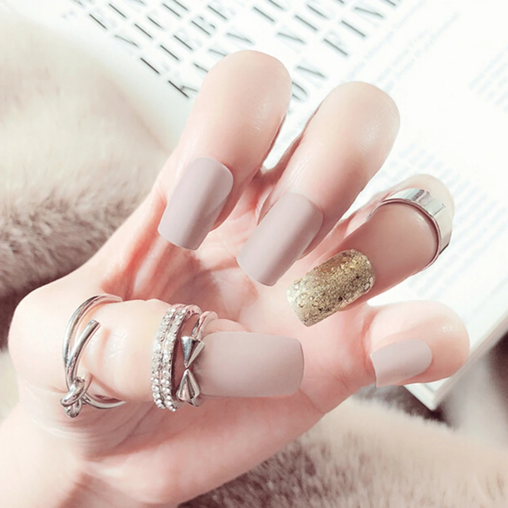 24 шт накладные ногти французский Bling прозрачные искусственные DIY Поддельные УФ