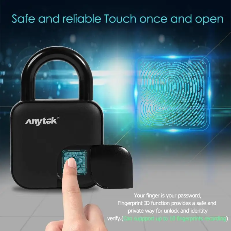 Anytek L3 Умный Замок без ключа с отпечатком пальца IP65 Водонепроницаемый