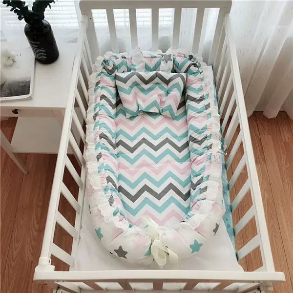 C9 Baby Nest Bed Переносная детская кроватка, складывающаяся кроватка для новорожденных, детская кроватка для сна с подушкой, детская колыбель, детская люлька, переносная кроватка - Цвет: C9 Baby Nest Bed