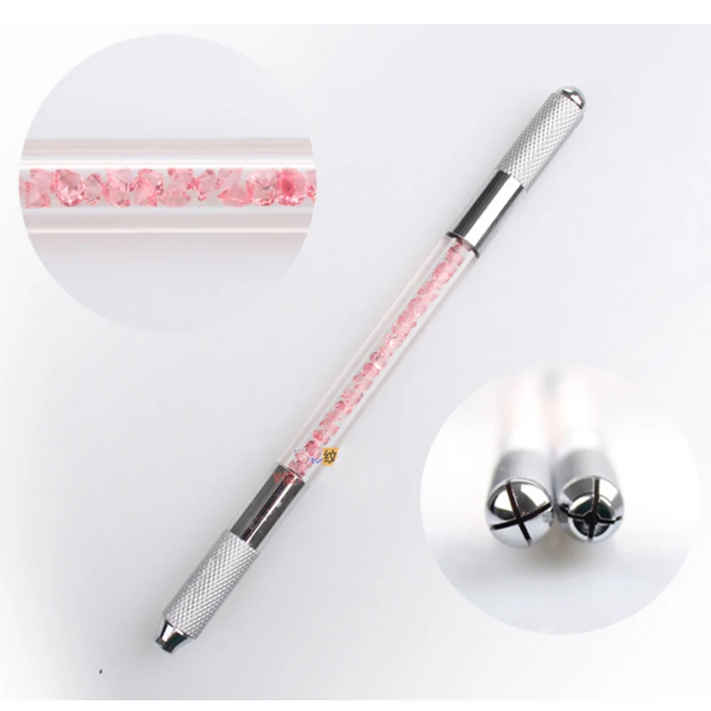 Двойная головка микроблейдинг ручка тату машина для перманентного макияжа