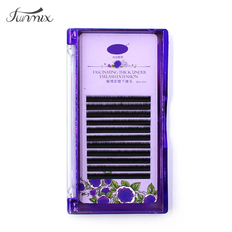 Натуральная мягкая индивидуальная Нижняя ресница черного цвета под имитацией