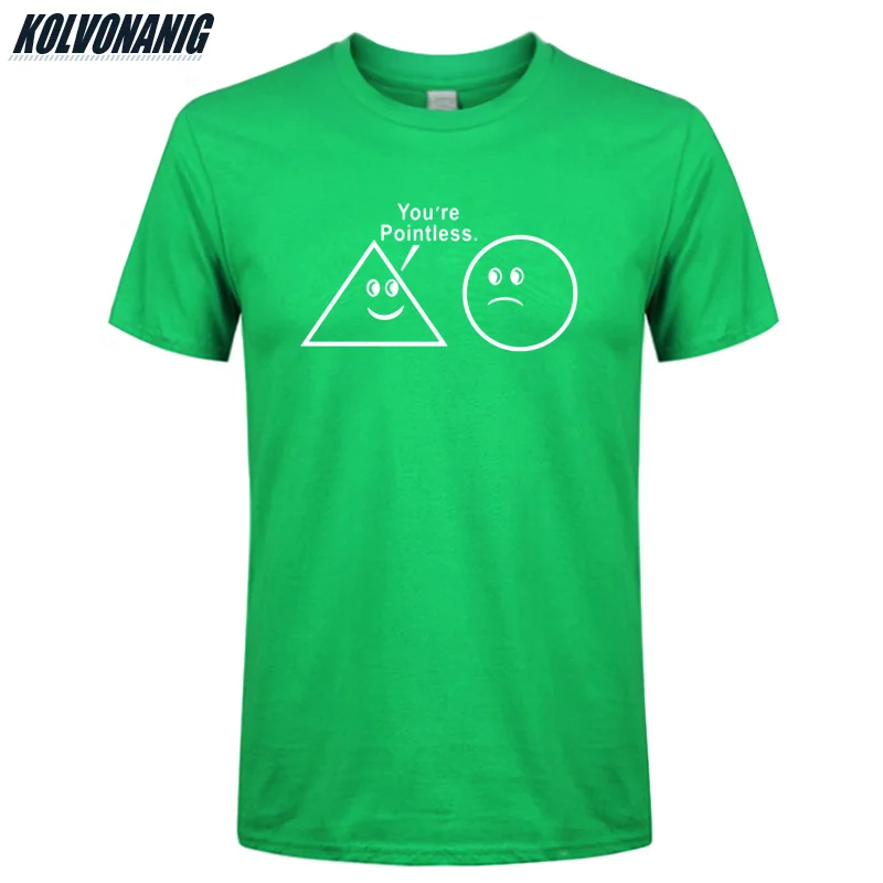 

KOLVONANIG Men's Clothing Brand You're Pointless Sarcastic Nerd Geek Print T-Shirt Cotton Short Sleeve Funny Math Men's T-Shirts