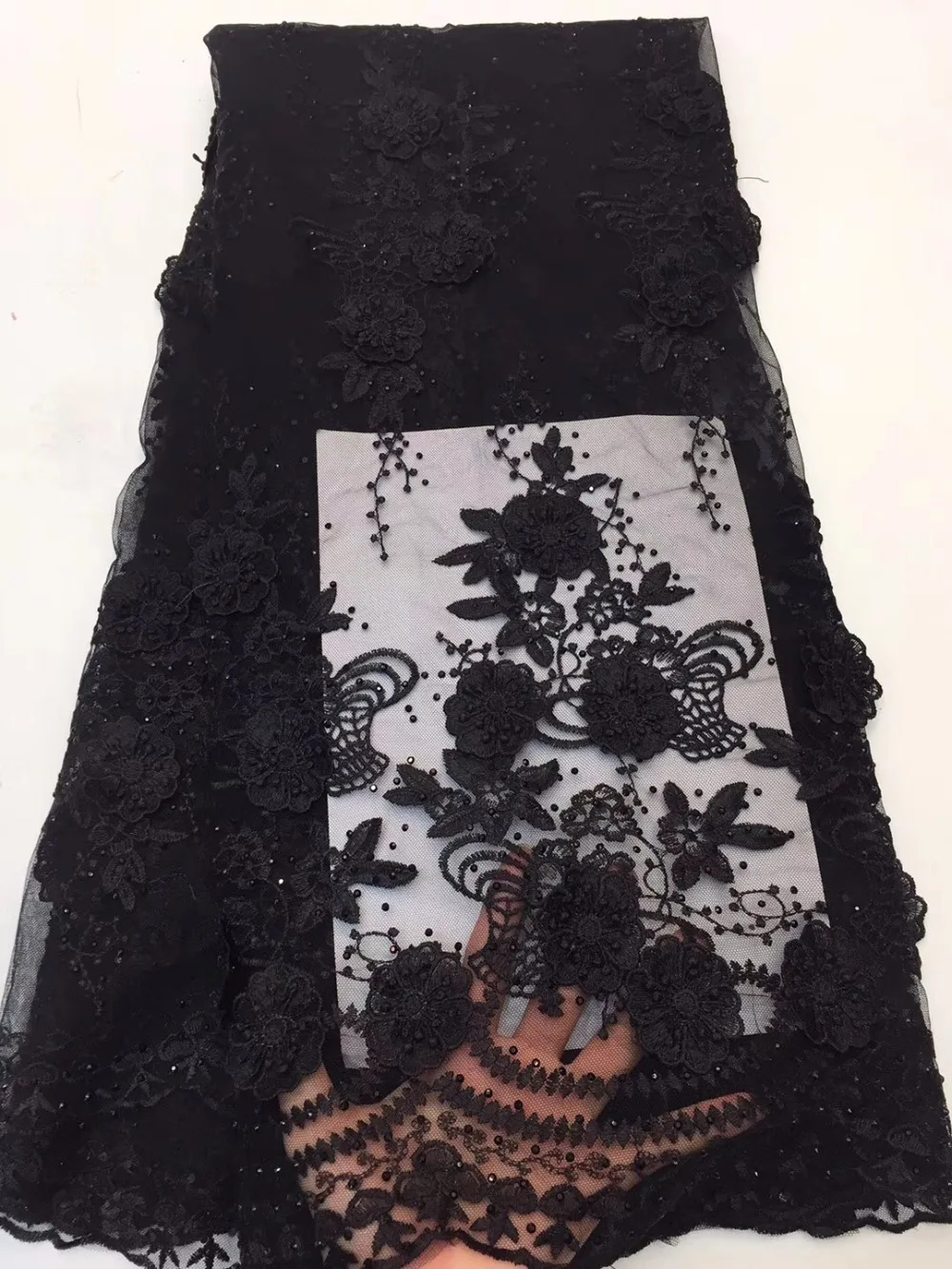 

High Quality African Tulle Lace Fabric 2019 French tulle Lace Fabric For Wedding African Lace Material With Stones