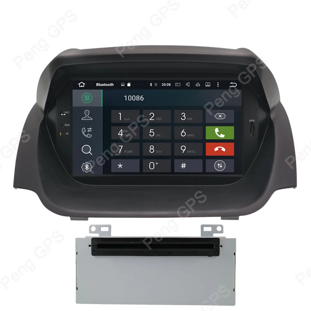 2 Din Stereo Headunit for Ford Fiesta 2013-2016 GPS Navigation CD DVD Player Bluetooth 8&quot IPS Screen Android 8.1 Syetem OBD2 |