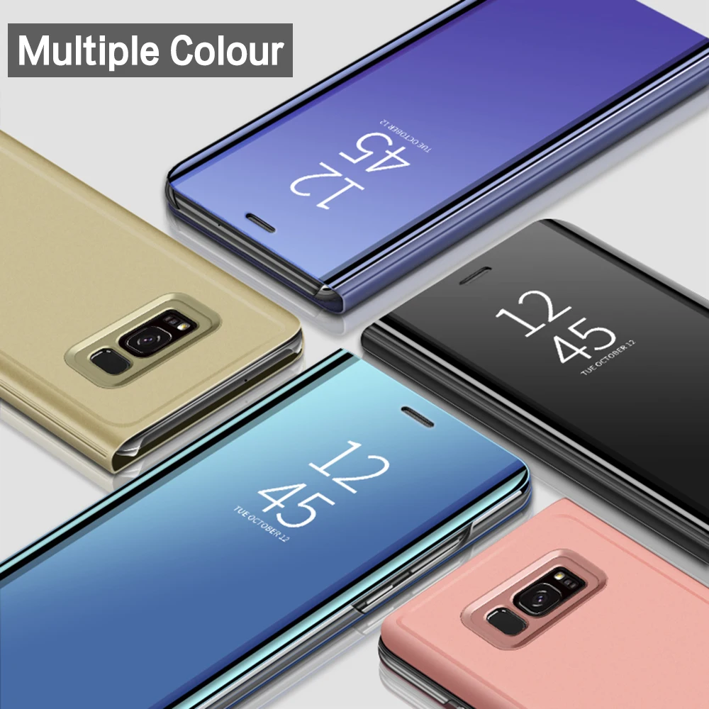 Умные зеркальные флип-Чехлы для Samsung Galaxy A6 A8 S8 S9 Plus J6 J7 J8 2018 S6 S7 Edge Note 9 8 чехол A5 A7 J5 2017