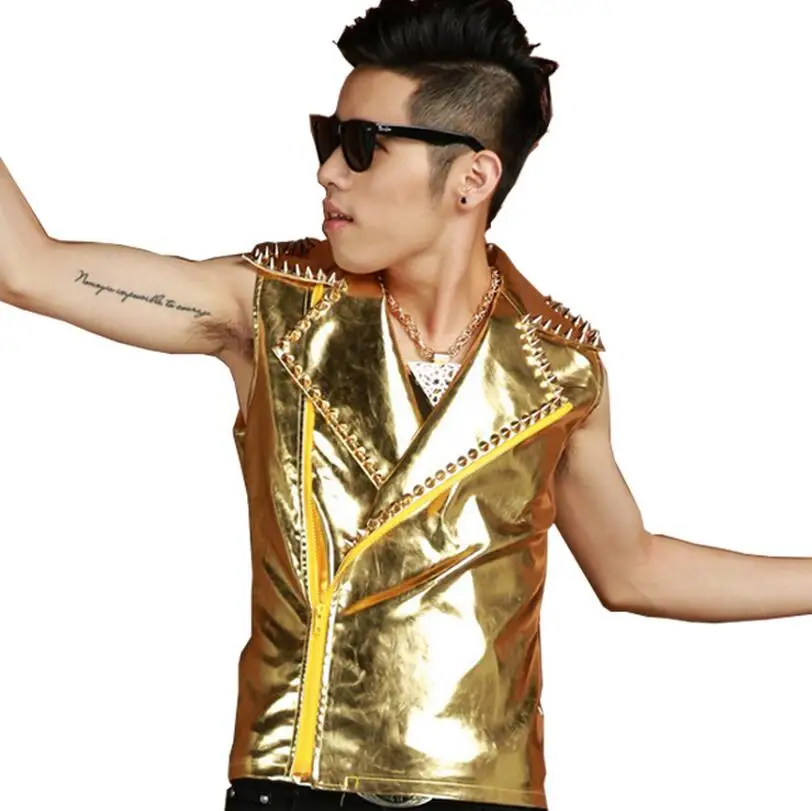 Жилет мужской Размеры S-xl расшитая блестками куртка | Мужская одежда