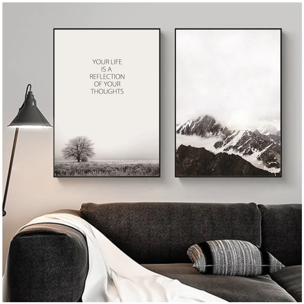 

Nordic Snow Mountain Wall Art Canvas Posters And Prints Landscape Canvas Painting Wall Art Pictures For Living Room Wall Decor