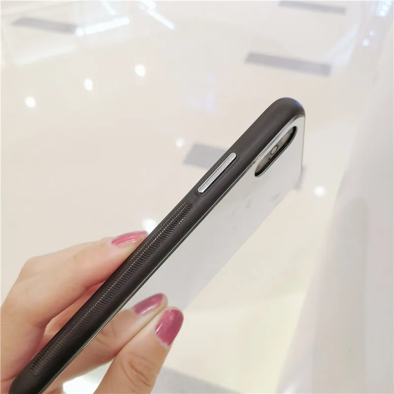 Glossy Glass shell Fashion Mirror Phone Case For iPhone X 6 6S 7 8 Plus XS MAX XR Cases Luxury Cover Funda Coque |