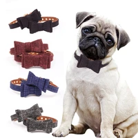 adjustable bowknot pet dog cat collar small medium dogs cats chihuahua pug necklace bow tie plaid puppy kitten collars