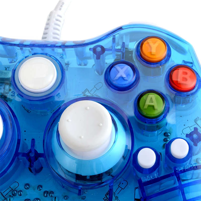 Новинка! Высококачественный светодиодный Яркий светящийся проводной usb геймпад