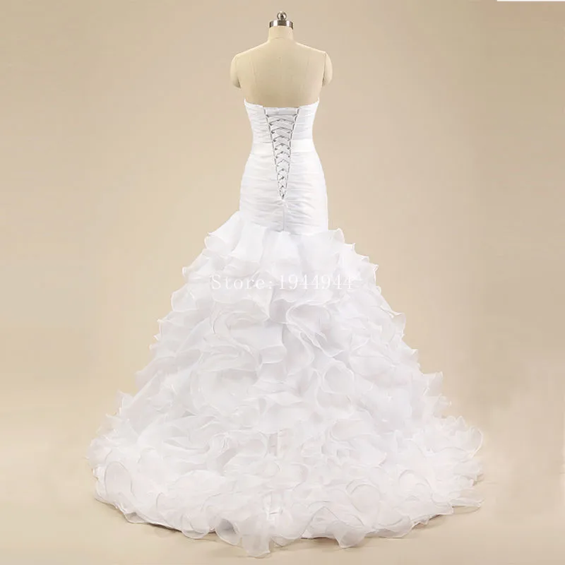 Настоящая фотография сексуальные свадебные Платья Vestidos De Noiva без бретелек