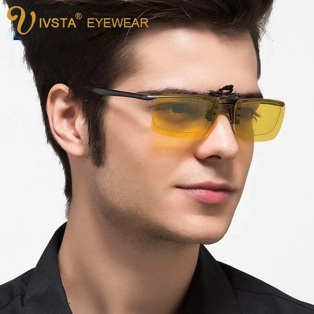 IVSTA качественные поляризованные солнцезащитные очки на клипсах для мужчин и женщин вождения ночного