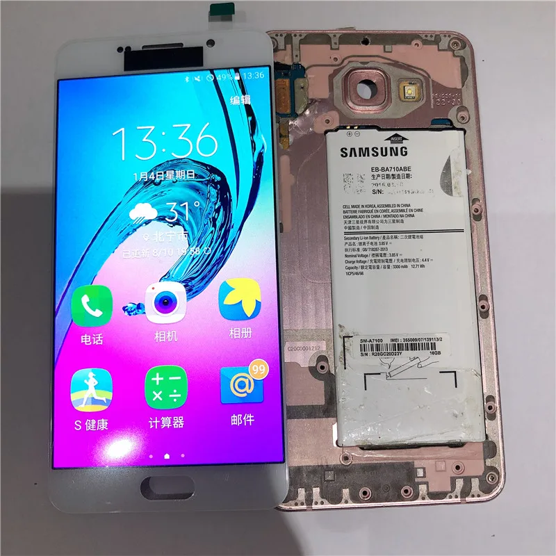 Youqi lcd s для Samsung Galaxy A7 2016 A710 A710F A710M AMOLED телефон дисплей кодирующий преобразователь