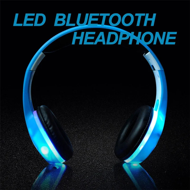 Беспроводные Bluetooth наушники, наушники 3,5 мм, Универсальная гарнитура, игровые наушники, стерео с микрофоном и светодиодный Bluetooth наушники