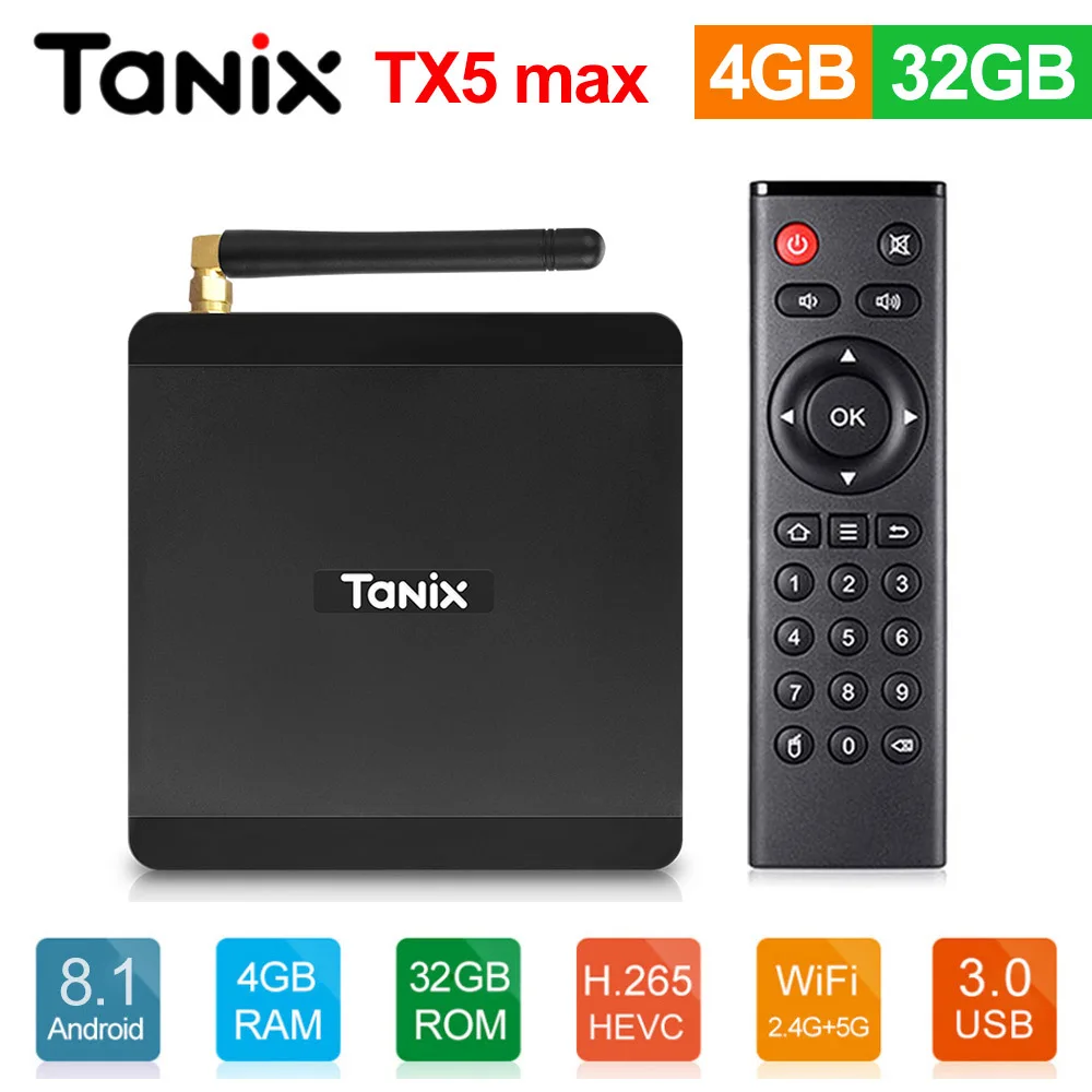 Tanix TX5 MAX X2 Android 8 1 ТВ коробка 4 Гб оперативной памяти 32 встроенной процессор Amlogic S905X2