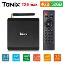 Tanix TX5 MAX X2 Android 8 1 ТВ коробка 4 Гб оперативной памяти 32 встроенной