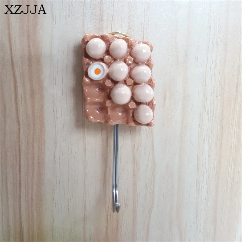 XZJJA 1 шт. милый крючок из смолы в форме яйца крепкий клей настенный для одежды