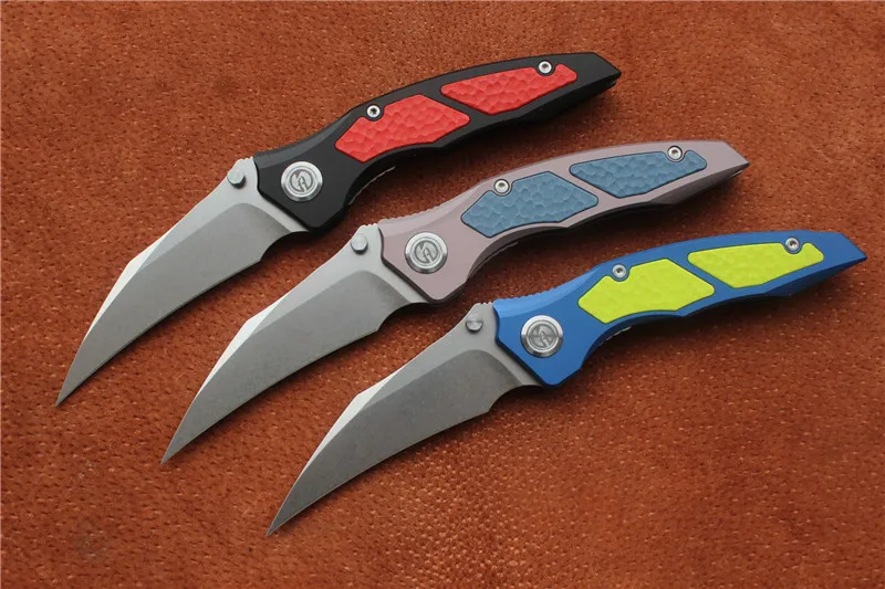 Высокое качество, Maxace красный/желтый/синий queen складной нож, алюминий, G-10 инкрустация(" Stonewash), Открытый Кемпинг Охота ручные инструменты