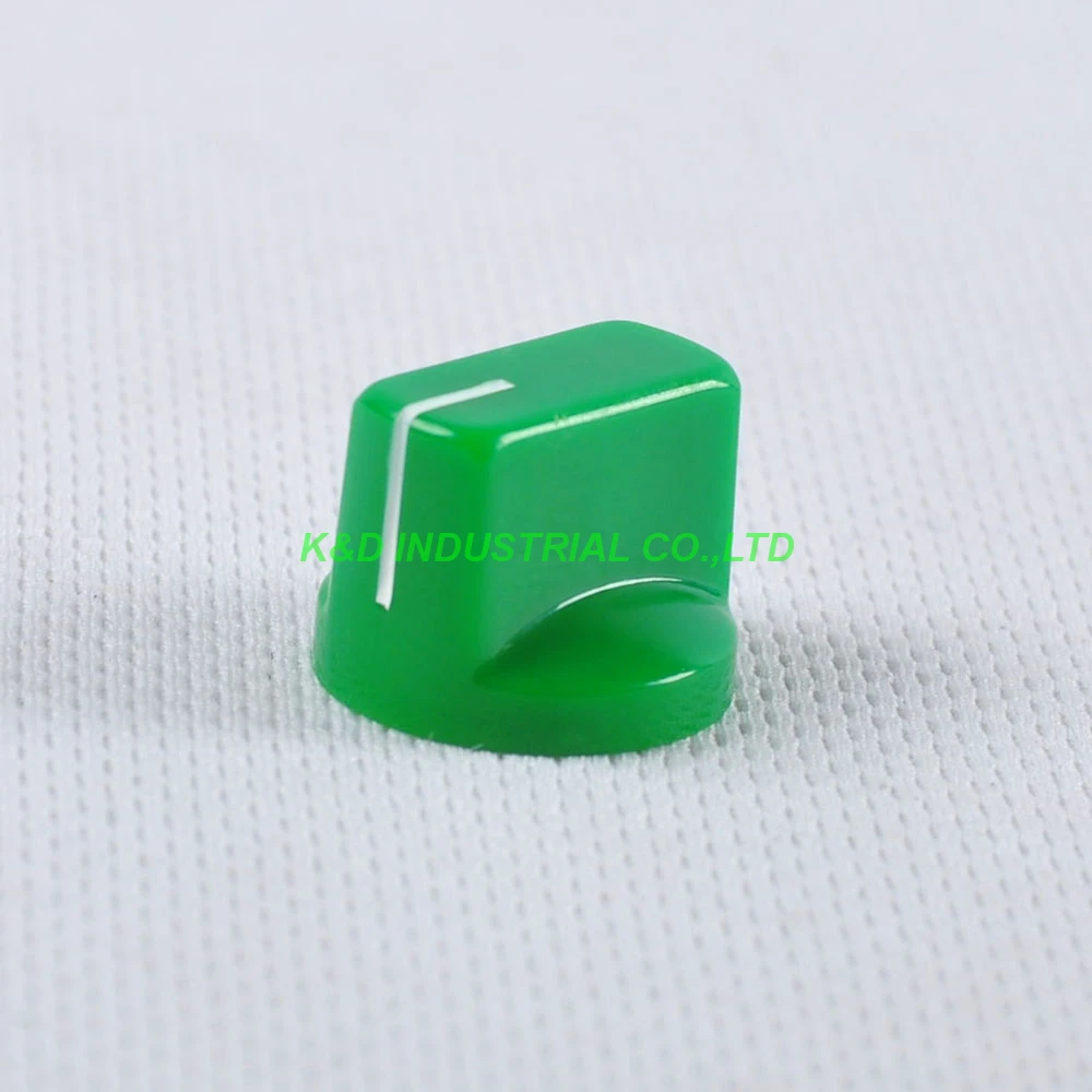 

10pcs Colorful Green Rotary Volume Control Plastic Potentiometer Knob Knurled Shaft Hole