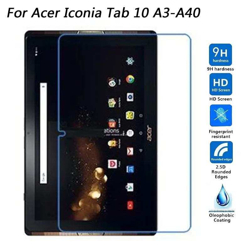 9H Защитное стекло для Acer Iconia Tab 10 A3-A30 1 дюймов/A3-A40/A3-A50 закаленное Защита экрана |