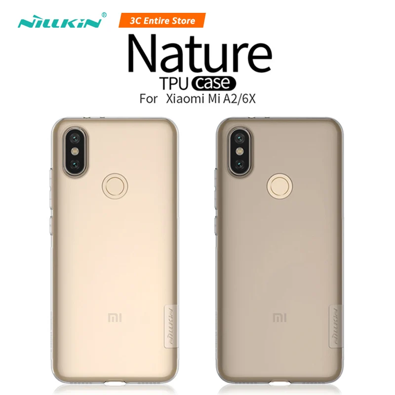 Оригинальный чехол Nillkin для телефона Xiaomi mi A2/6X натуральный мягкий прозрачный ТПУ