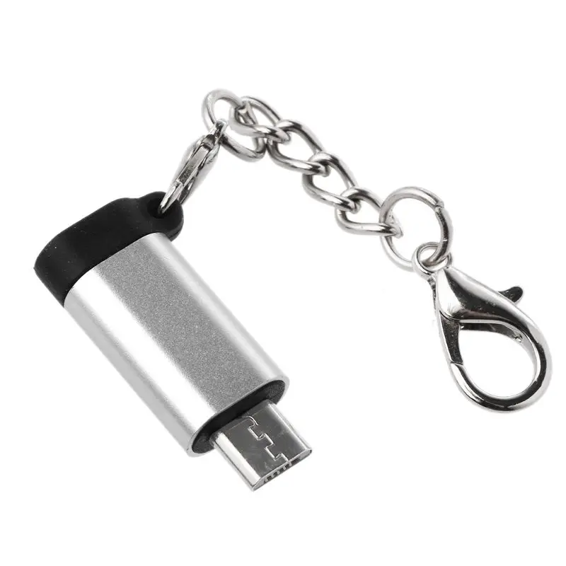 Серебристый Анти-потерянный 8 Pin для молнии Женский микро USB Мужской адаптер конвертер для samsung Xiaomi Huawei Android смартфон планшет - Цвет: Серебристый