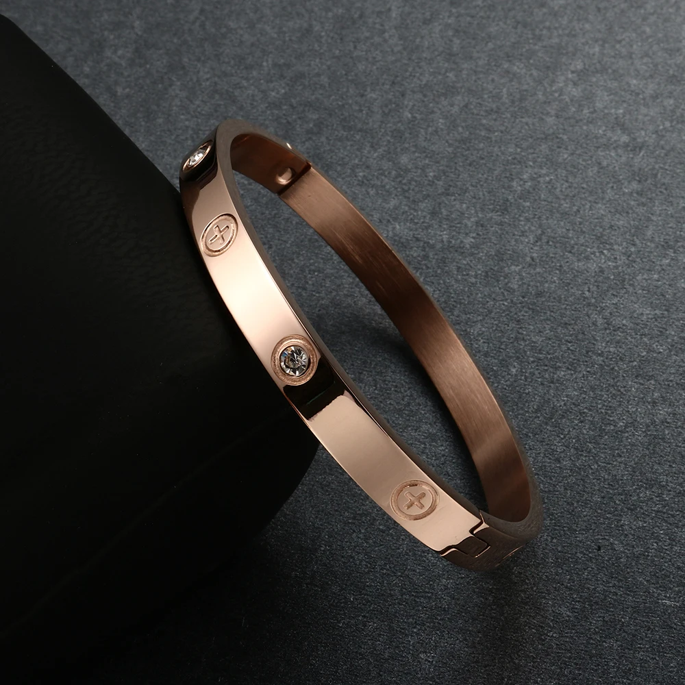 Модные Браслеты Pulseiras с кристаллами крест браслеты и браслет для женщин и мужчин пара браслет из нержавеющей стали золотой цвет свадебные украшения подарок