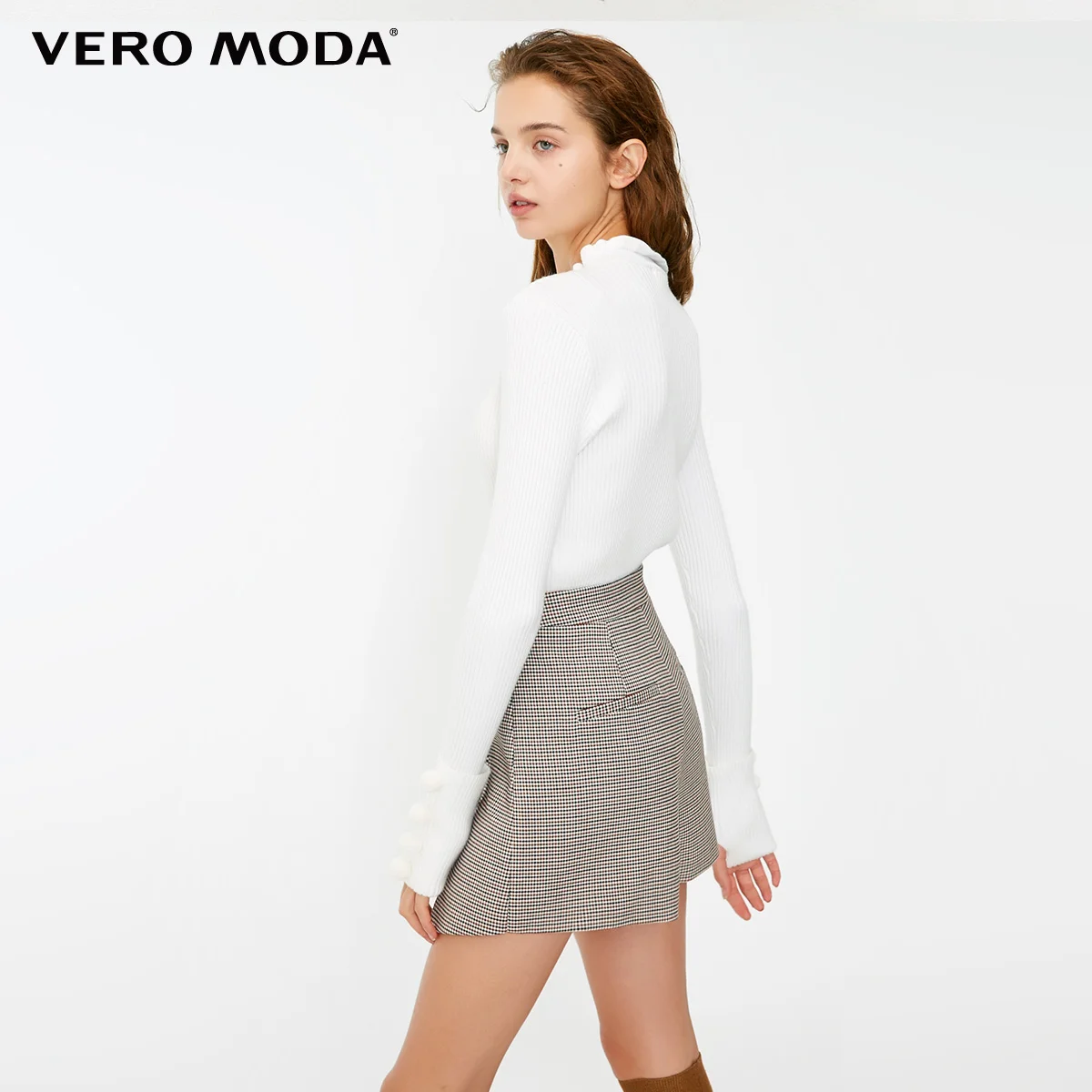 Vero Moda Женские клетчатые повседневные шорты на шнуровке | 318315529