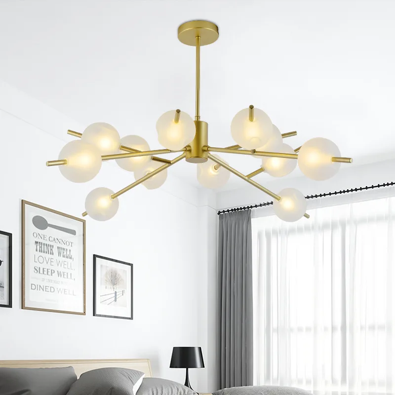 Modern single-head dining room bedroom living indoor pendant light clear bubble glass ball lamp AC110V 220V 230V | Освещение