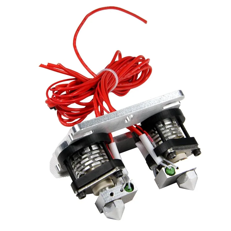 

Экструдер Geeetech с двойной головкой, сопло 0,3 мм и нить 1,75 мм для 3D-принтера RepRap Prusa Mendel